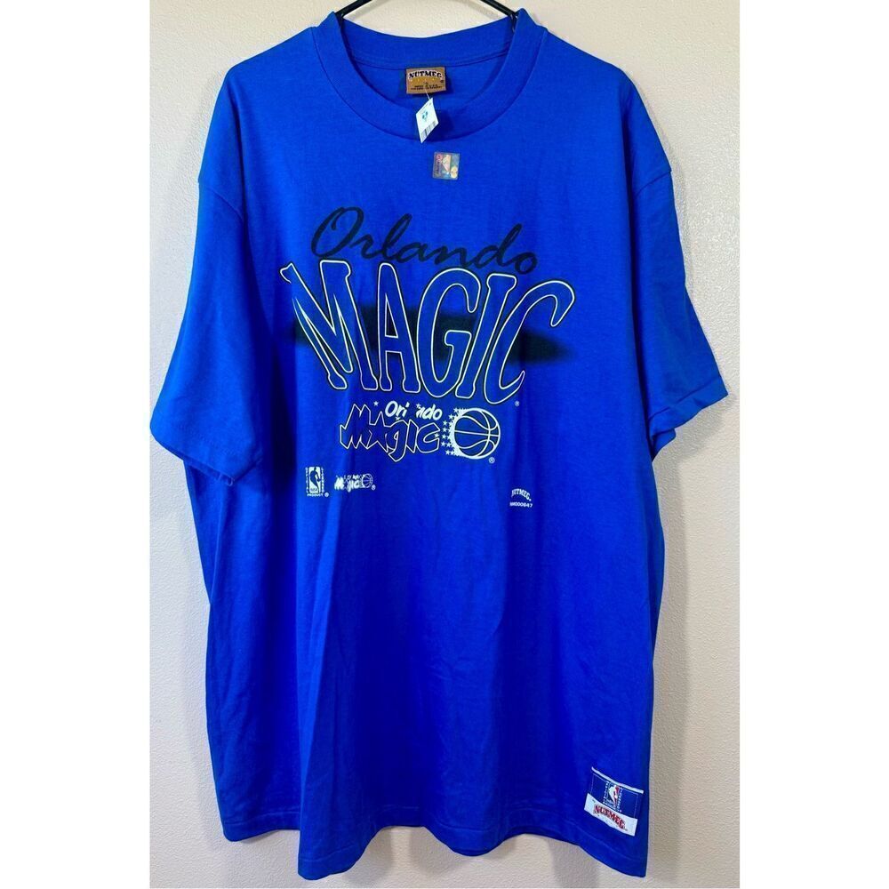 NWT Rare Vintage Orlando Magic NBA Basketball Nutmeg Blue Shirt Jersey Tee XL